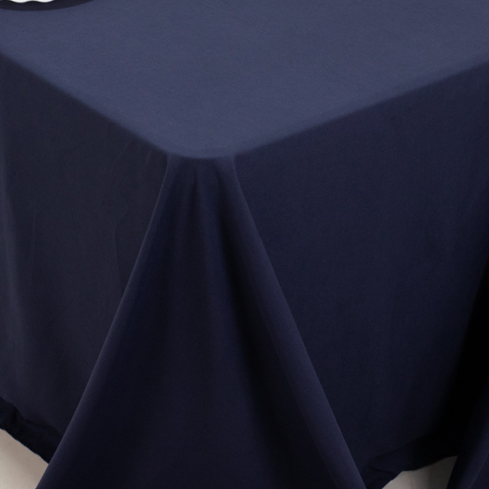 Cotton Blend 90"x156" Rectangle Tablecloth Navy Blue - Seamless Wrinkle - Resistant Table Cover - Bell Racket Store