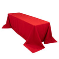Cotton Blend 90"x156" Rectangle Tablecloth Red - Seamless Wrinkle - Resistant Table Cover - Bell Racket Store