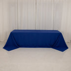 Cotton Blend 90"x156" Rectangle Tablecloth Royal Blue - Seamless Wrinkle - Resistant Table Cover - Bell Racket Store
