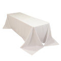Cotton Blend 90"x156" Rectangle Tablecloth White - Seamless Wrinkle - Resistant Design for Grand Gatherings - Bell Racket Store