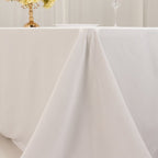 Cotton Blend 90"x156" Rectangle Tablecloth White - Seamless Wrinkle - Resistant Design for Grand Gatherings - Bell Racket Store