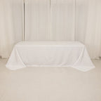 Cotton Blend 90"x156" Rectangle Tablecloth White - Seamless Wrinkle - Resistant Design for Grand Gatherings - Bell Racket Store