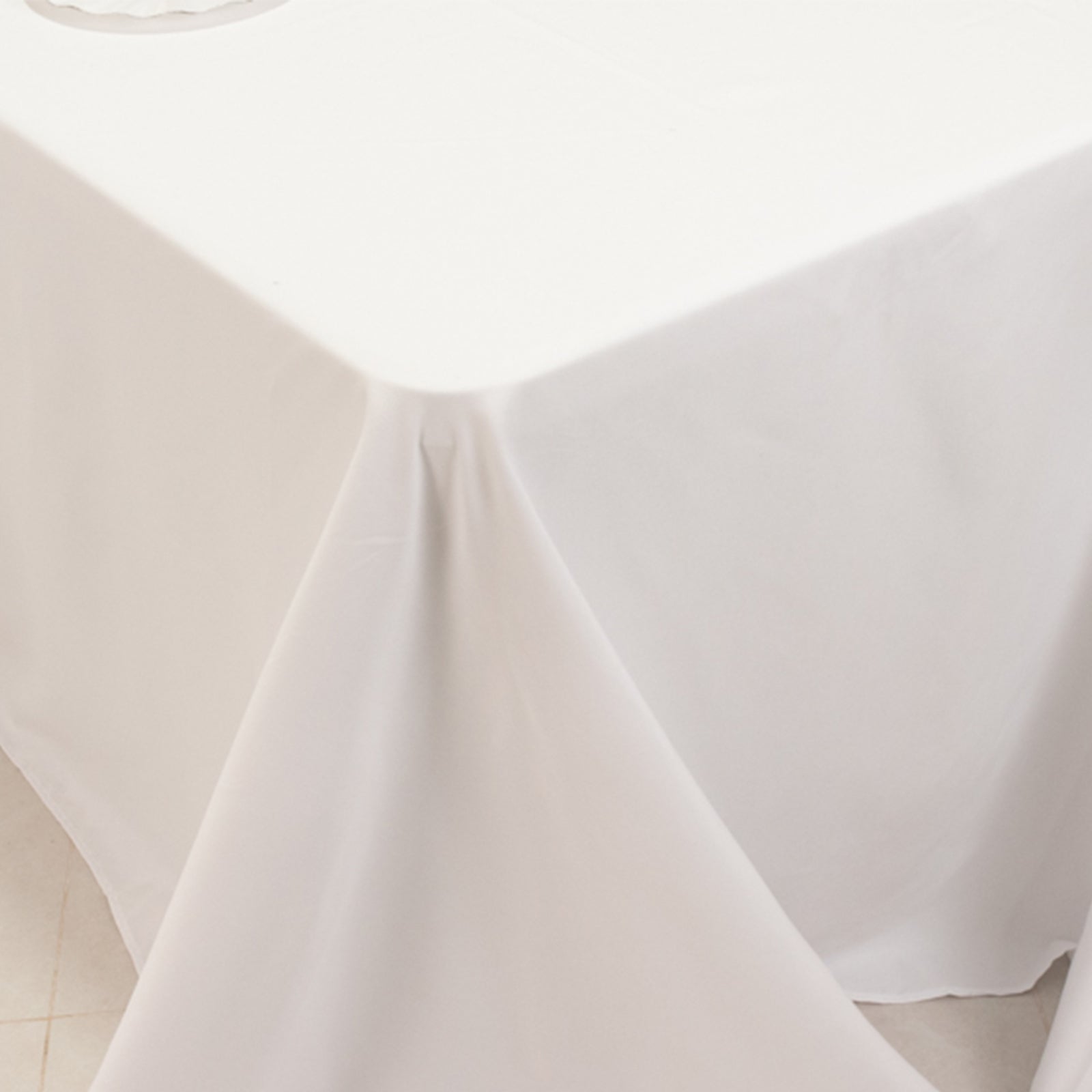 Cotton Blend 90"x156" Rectangle Tablecloth White - Seamless Wrinkle - Resistant Design for Grand Gatherings - Bell Racket Store