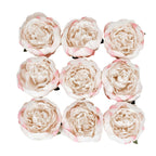 10-Pack Artificial Peony Flower Heads Blush - Versatile Faux Craft Flowers for DIY Event Styling Scrapbooking & Floral Arrangements 3"