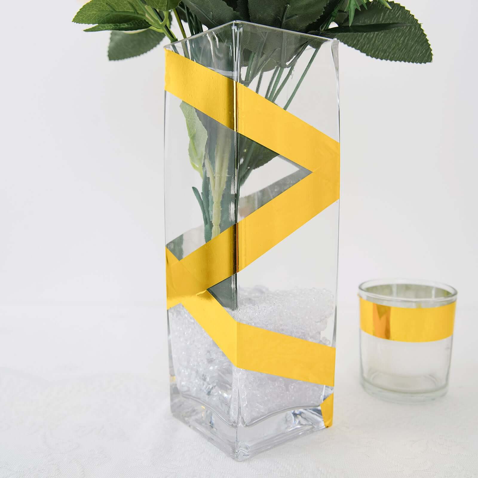 100 Yds 1" Gold Metallic Mylar Film Tape with Acrylic Adhesive, DIY Shelf Craft Tape