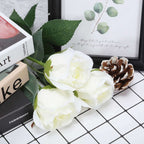 31" 24Pcs Cream Long Stem Artificial Silk Roses Flowers