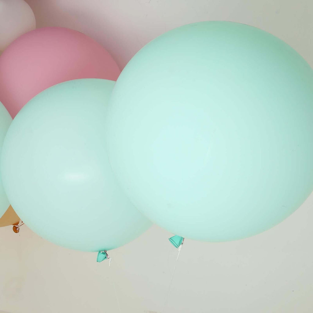 2 Pack 32" Large Matte Pastel Seafoam Helium or Air Latex Balloons