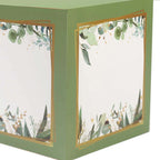 4 Pack Green Foliage Leaves Boho Design DIY Prop Balloon Boxes, Gender Neutral Baby Shower Party Decorations