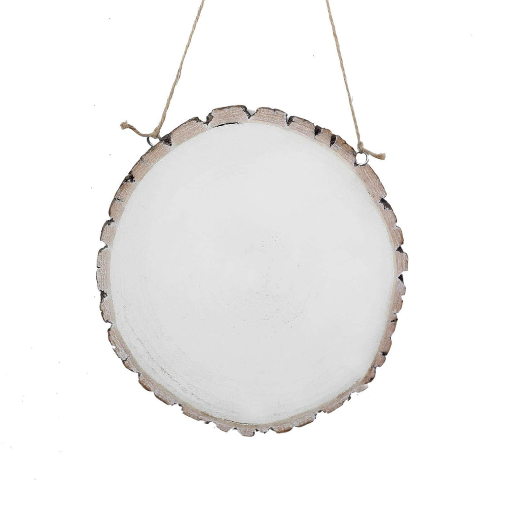 2 Pack 8" Dia Natural Blank Hanging DIY Wood Sign, Round Wood Plaques
