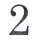 Decorative Rhinestone Number "2" Stickers, Glitter Adhesive Craft Numbers Black DIY Sparkle Embellishments 4"