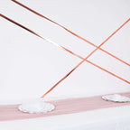 100 Yds 3/4" Rose Gold Metallic Film Tape Adhesive, DIY Floral Wrap Craft Decor Tape - Polyester with Acrylic