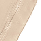 Crinkle Crushed Taffeta Chair Cover for Banquet Chairs Beige - Reusable Slipcover - Bell Racket Store