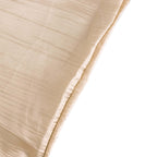 Crinkle Crushed Taffeta Chair Cover for Banquet Chairs Beige - Reusable Slipcover - Bell Racket Store