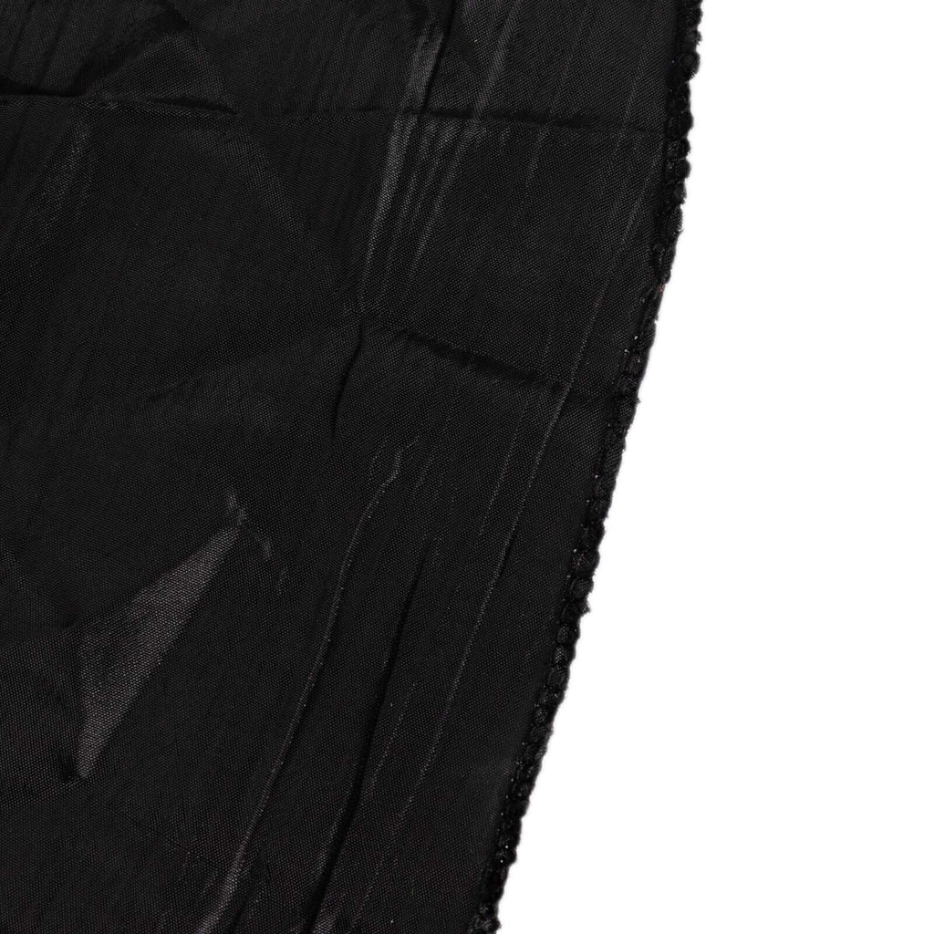 Crinkle Crushed Taffeta Chair Cover for Banquet Chairs Black - Reusable Slipcover - Bell Racket Store