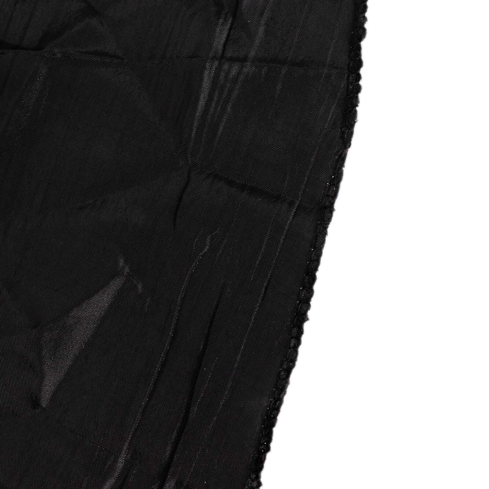 Crinkle Crushed Taffeta Chair Cover for Banquet Chairs Black - Reusable Slipcover - Bell Racket Store