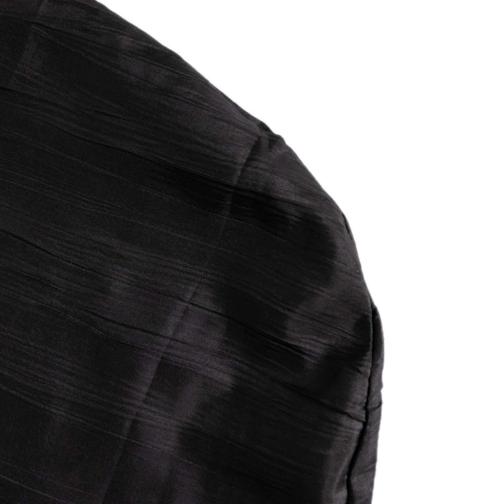 Crinkle Crushed Taffeta Chair Cover for Banquet Chairs Black - Reusable Slipcover - Bell Racket Store