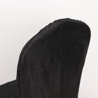 Crinkle Crushed Taffeta Chair Cover for Banquet Chairs Black - Reusable Slipcover - Bell Racket Store