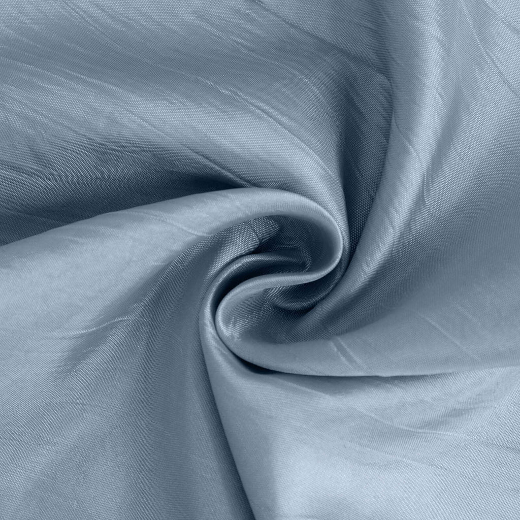 Crinkle Crushed Taffeta Chair Cover for Banquet Chairs Dusty Blue - Reusable Slipcover - Bell Racket Store