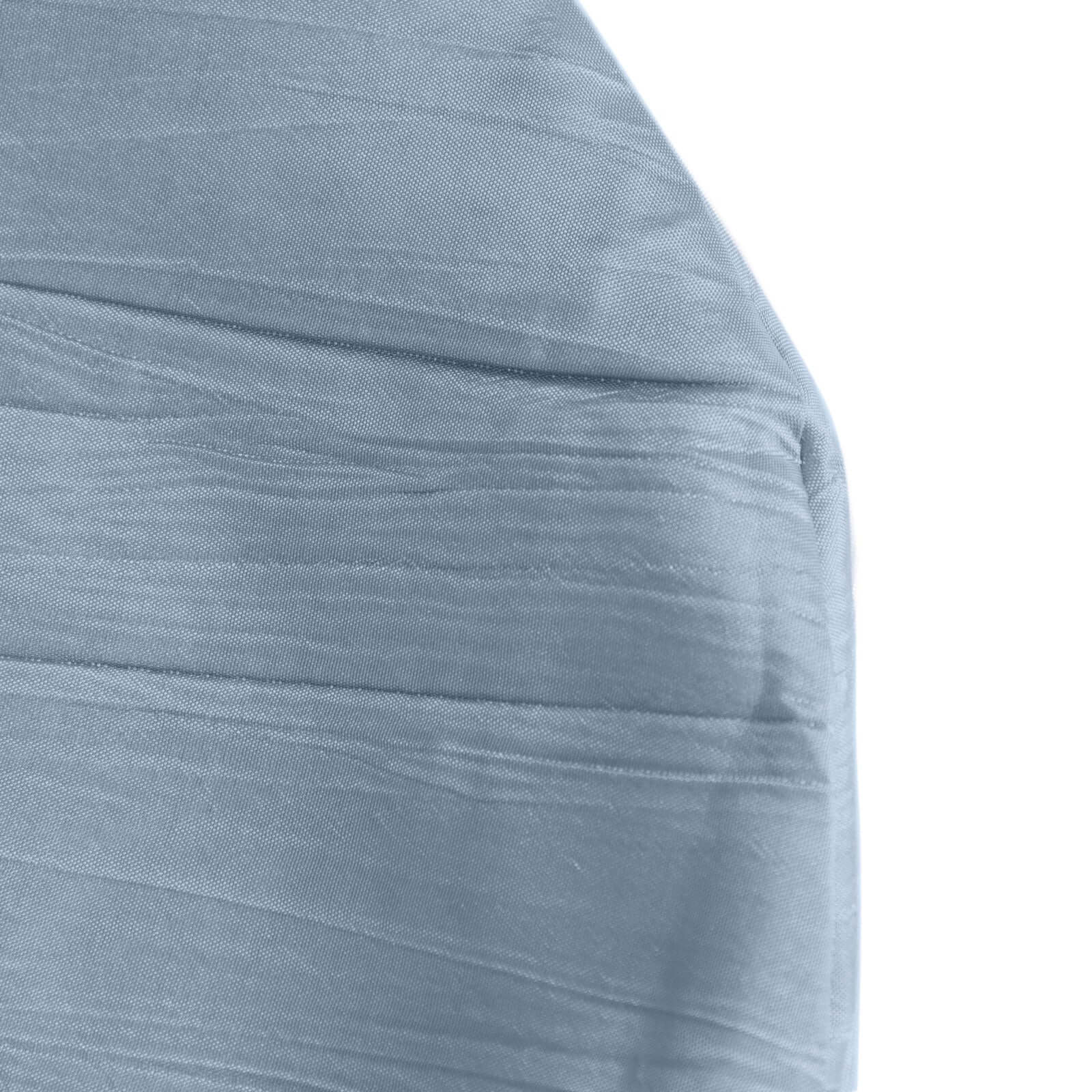 Crinkle Crushed Taffeta Chair Cover for Banquet Chairs Dusty Blue - Reusable Slipcover - Bell Racket Store