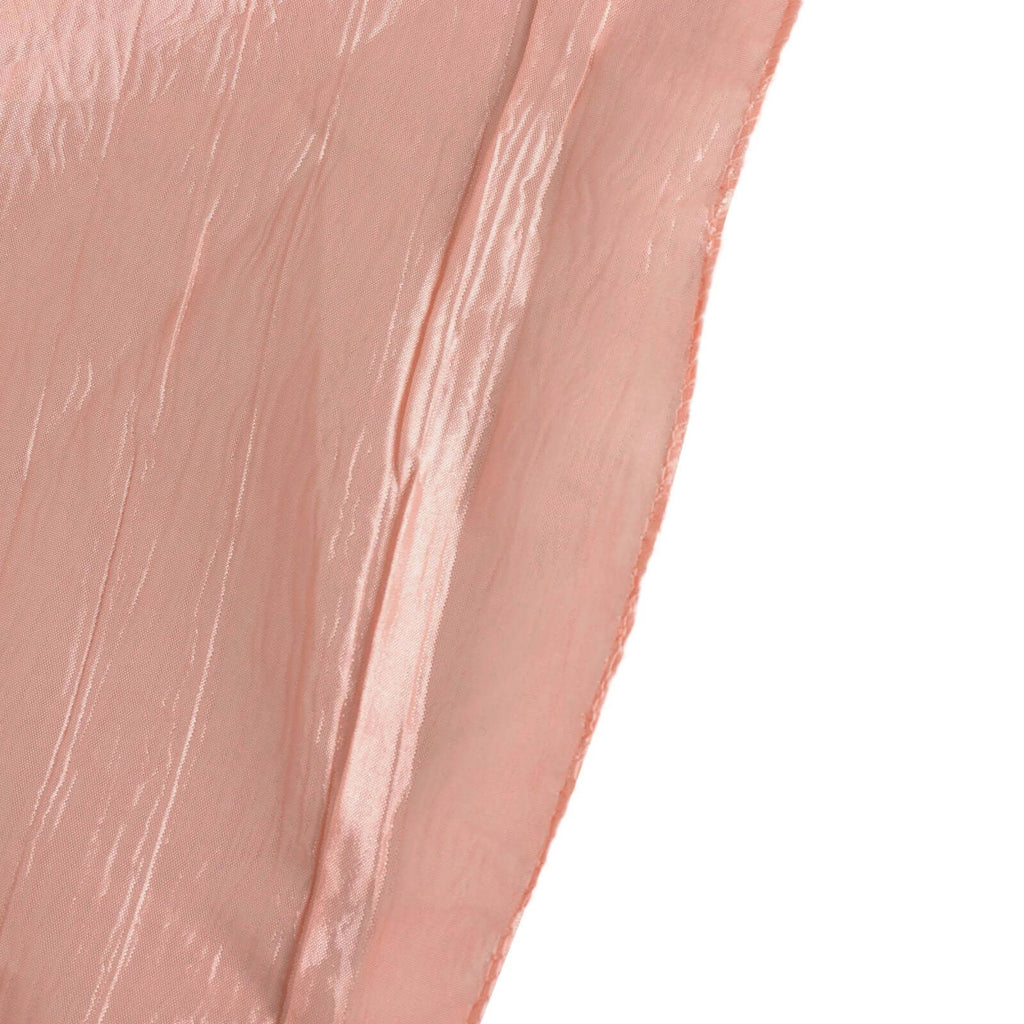 Crinkle Crushed Taffeta Chair Cover for Banquet Chairs Dusty Rose - Reusable Slipcover - Bell Racket Store