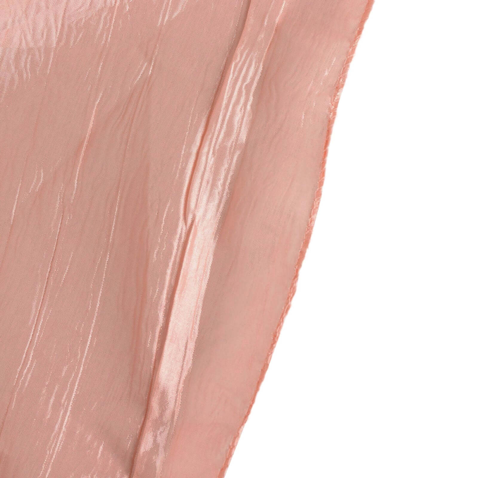 Crinkle Crushed Taffeta Chair Cover for Banquet Chairs Dusty Rose - Reusable Slipcover - Bell Racket Store