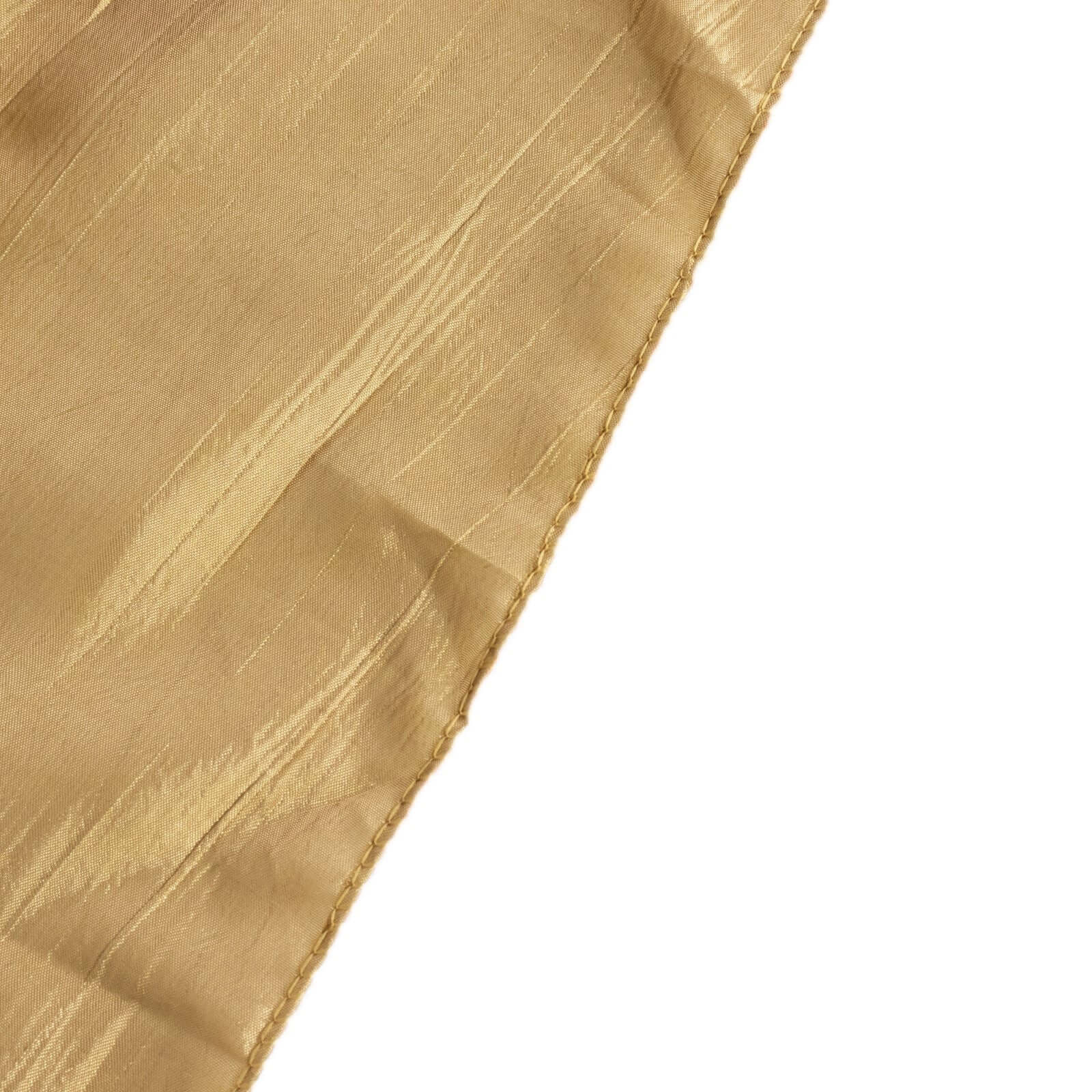 Crinkle Crushed Taffeta Chair Cover for Banquet Chairs Gold - Reusable Slipcover - Bell Racket Store