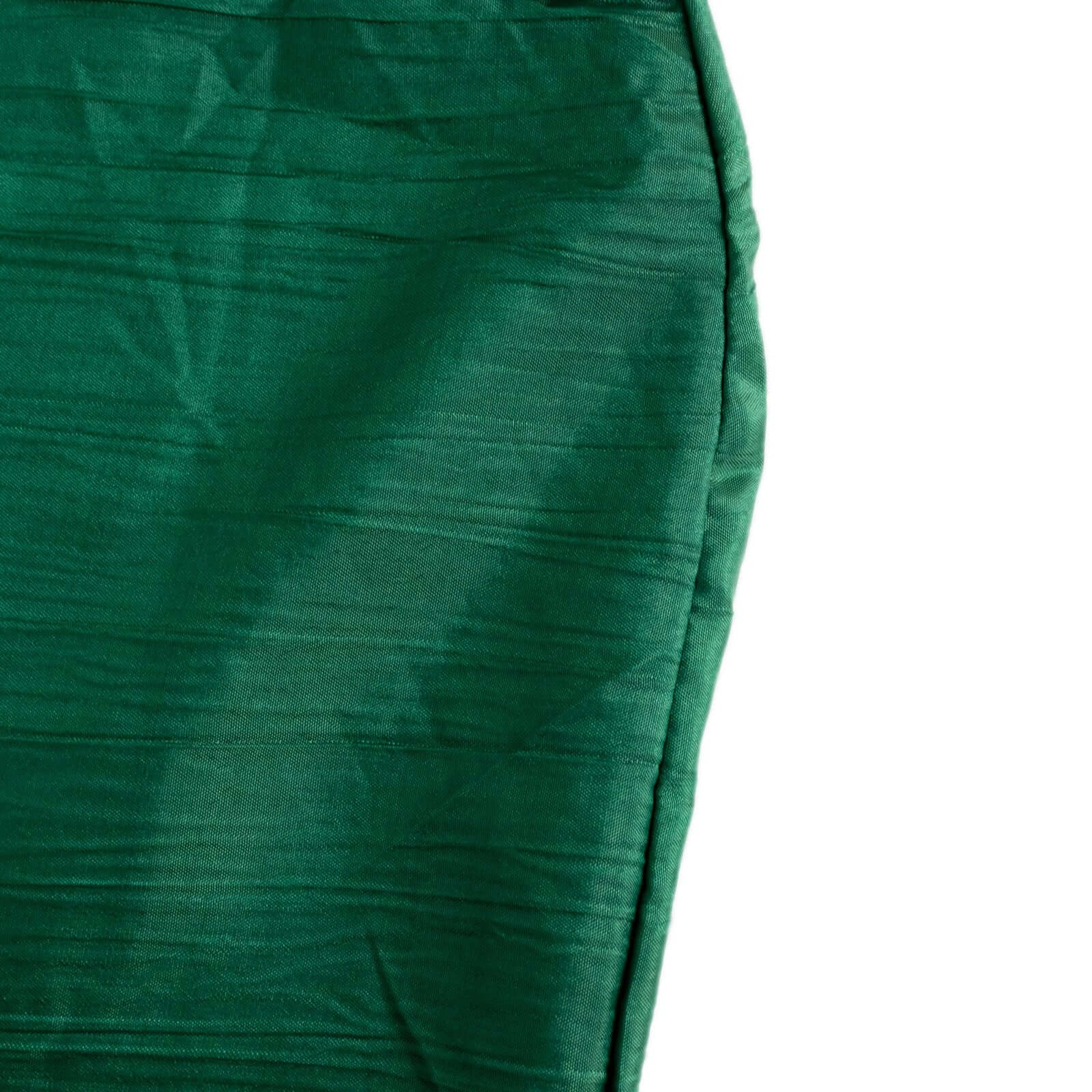 Crinkle Crushed Taffeta Chair Cover for Banquet Chairs Hunter Emerald Green - Reusable Slipcover - Bell Racket Store