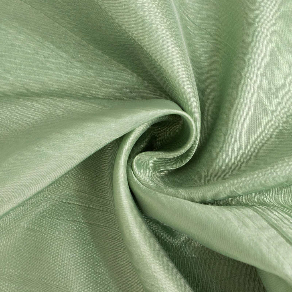 Crinkle Crushed Taffeta Chair Cover for Banquet Chairs Sage Green - Reusable Slipcover - Bell Racket Store
