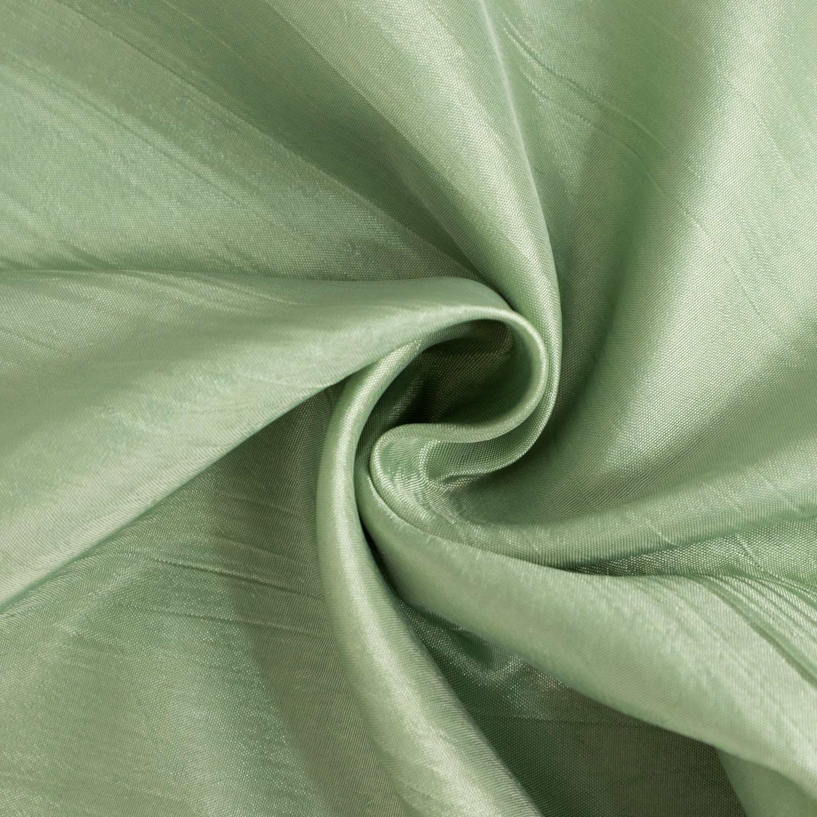 Crinkle Crushed Taffeta Chair Cover for Banquet Chairs Sage Green - Reusable Slipcover - Bell Racket Store