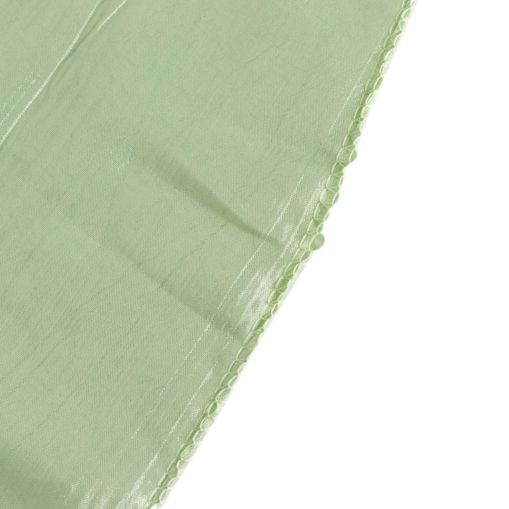 Crinkle Crushed Taffeta Chair Cover for Banquet Chairs Sage Green - Reusable Slipcover - Bell Racket Store