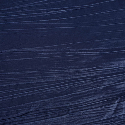 Taffeta 60"x102" Rectangle Tablecloth Navy Blue - Accordion Crinkle Table Cover