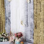 3 Pack 28ft White Ruffled Paper Streamer Rolls, Crepe Tissue Party Decorations