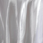 Satin 120" Round Tablecloth White - Stylish Seamless Table Cover for Weddings & Events