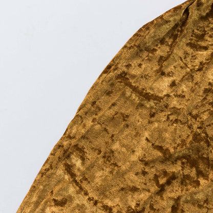 Crushed Velvet Fitted Rectangular 6ft Table Cover Gold - Wrinkle - Free Stretchy Tablecloth - Bell Racket Store