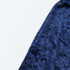 Crushed Velvet Fitted Rectangular 6ft Table Cover Navy Blue - Wrinkle - Free Stretchy Tablecloth - Bell Racket Store