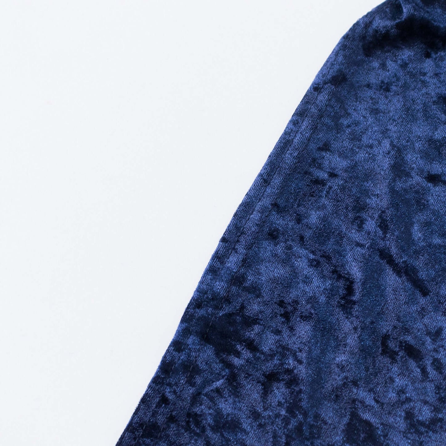 Crushed Velvet Fitted Rectangular 6ft Table Cover Navy Blue - Wrinkle - Free Stretchy Tablecloth - Bell Racket Store