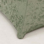 Crushed Velvet Spandex 30" Round Cocktail Table Cover Sage Green Smooth Highboy Tablecloth - Bell Racket Store