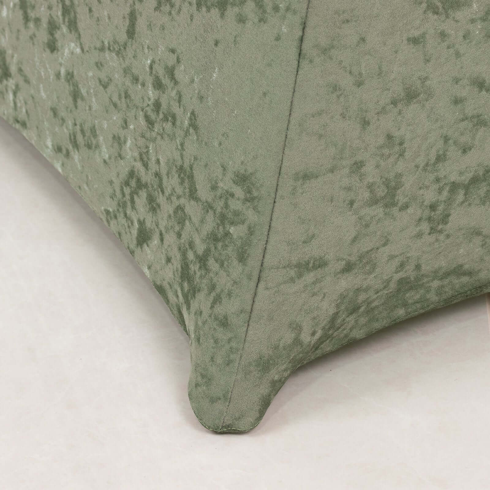Crushed Velvet Spandex 30" Round Cocktail Table Cover Sage Green Smooth Highboy Tablecloth - Bell Racket Store