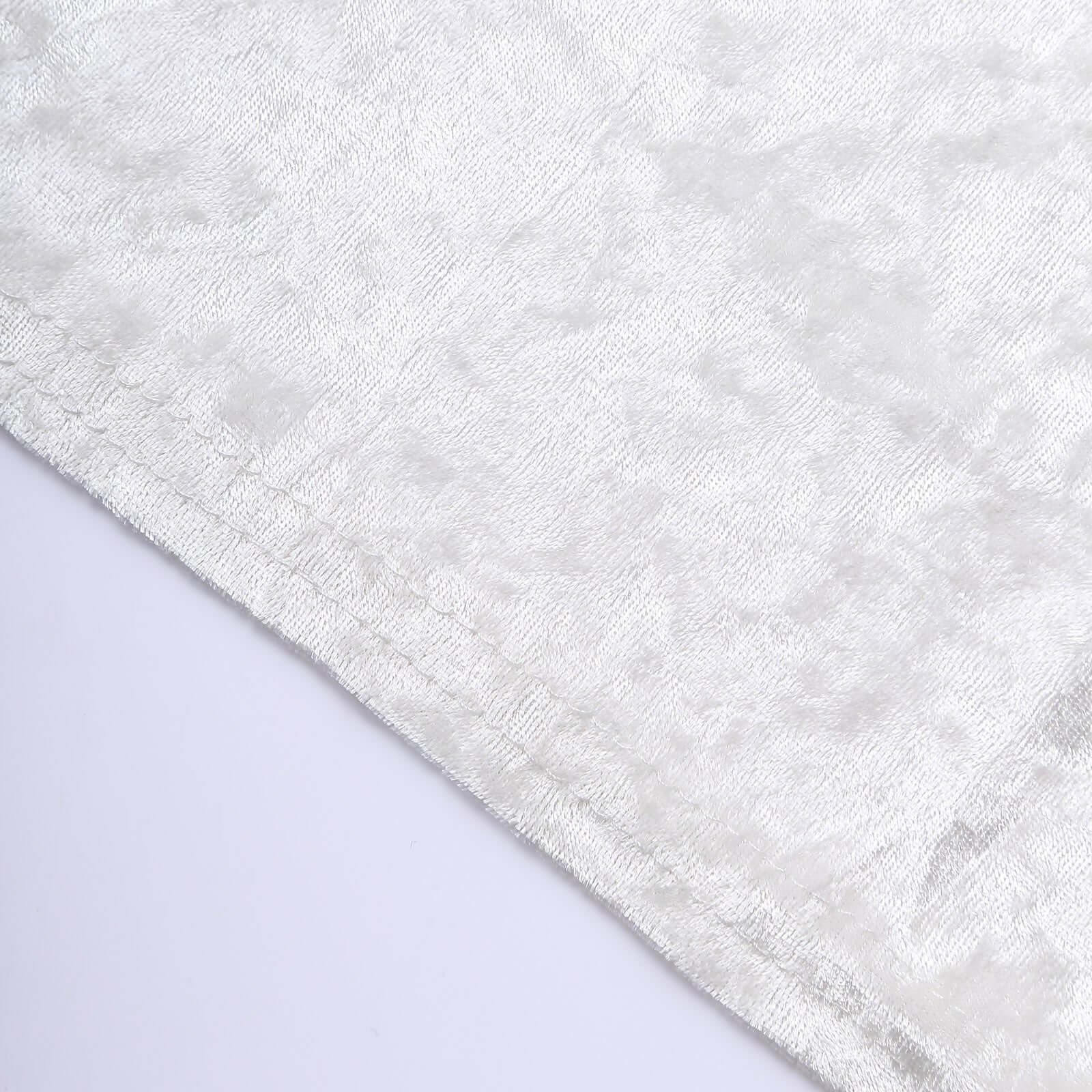 Crushed Velvet Spandex 30" Round Cocktail Table Cover White Smooth Highboy Tablecloth - Bell Racket Store