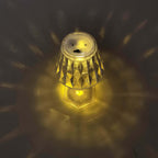 6-Pack Clear Crystal Acrylic LED Lamps Warm White Decorative Design - Accent Night Lights 4.5"