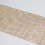 Crystal Rhinestone 10"x108" Table Runner Champagne - Chic Diamond Accent - Bell Racket Store