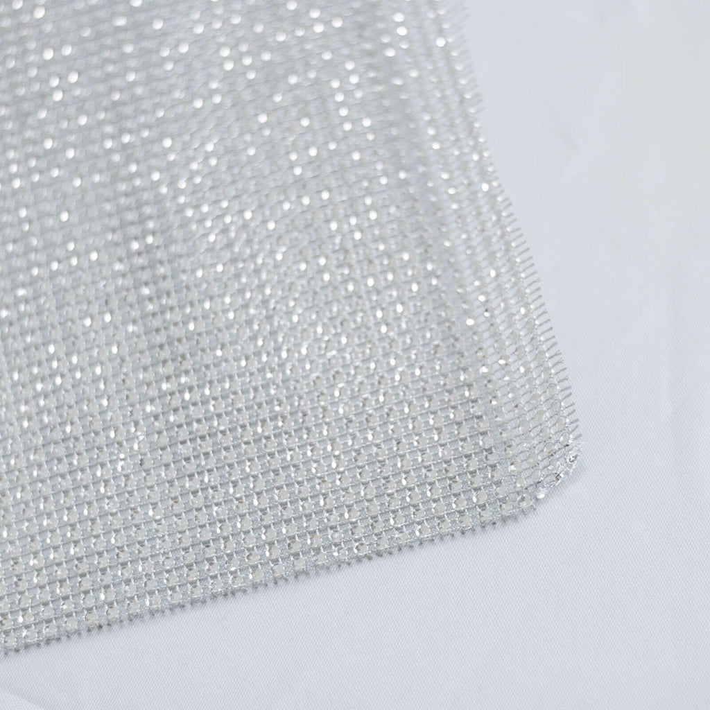 Crystal Rhinestone 10"x108" Table Runner Silver - Chic Diamond Accent - Bell Racket Store