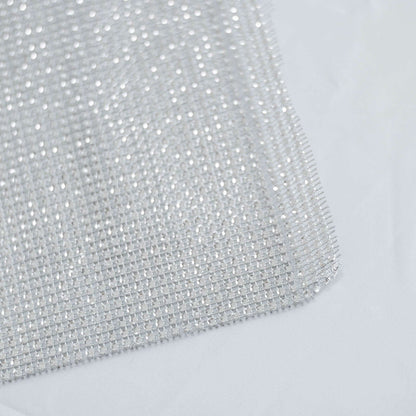 Crystal Rhinestone 10"x108" Table Runner Silver - Chic Diamond Accent - Bell Racket Store