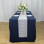 Crystal Rhinestone 10"x108" Table Runner Silver - Chic Diamond Accent - Bell Racket Store
