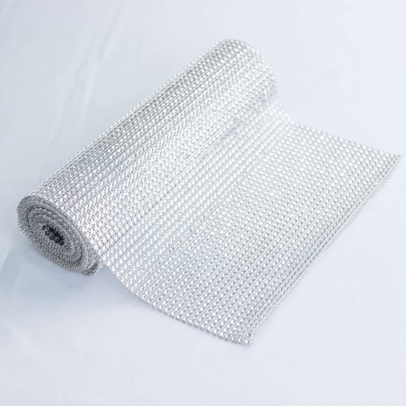 Crystal Rhinestone 10"x108" Table Runner Silver - Chic Diamond Accent - Bell Racket Store