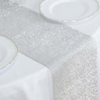 Crystal Rhinestone 10"x108" Table Runner Silver - Chic Diamond Accent - Bell Racket Store