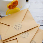 500Pcs 1.5â€ Handmade with Love Olive Branch Stickers Roll, Cookie and Bakery Box Labels - Round
