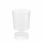 12-Pack Plastic Wine Glasses Clear Short Stem - Durable Disposable Drinkware for Wine 8oz