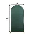 5ft Matte Hunter Emerald Green Spandex Fitted Chiara Backdrop Stand Cover For Round Top Wedding Arch