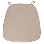 Natural Burlap Chair Cushion with Soft 2" Thick Pad and Ties - Rustic Removable Cover for Chiavari Chairs